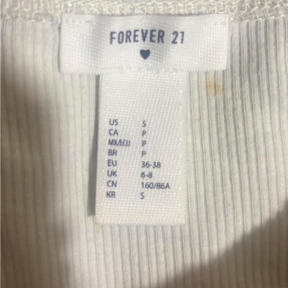 Forever 21 White Ribbed Tank Top - Picture 5 of 5